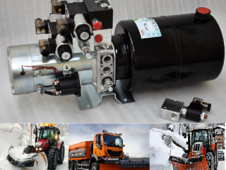 Hydraulik enhed til sneplov.