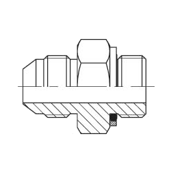 Ansats - Han JIC - Han BSP - 1/2" 20h UNF - 3/8" Gass