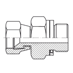 Ansats - JIC - Han BSP - F 7/16" 20F UNF - Gass