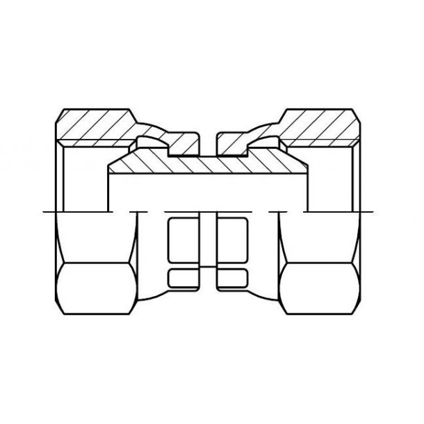 3/8" - 3/8" - Samleforskruning (hun/hun) BSP