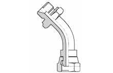 45° Elbow (female/male) - Stainless steel