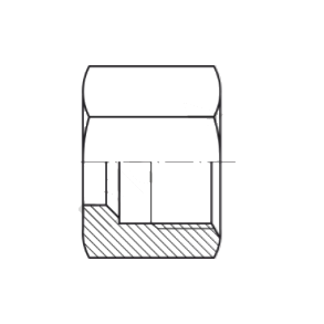 15L - M22x1,5 - Mutter - L-serie - Rustfritt