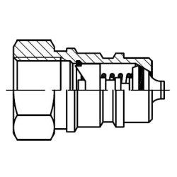 1/2"  - Lynkobling - BSP - han (ISO7241-1A)