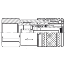 3/4" - Slrfri lynkobling - hun - Rustfri