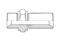 Straight bulkhead adaptor without nuts 