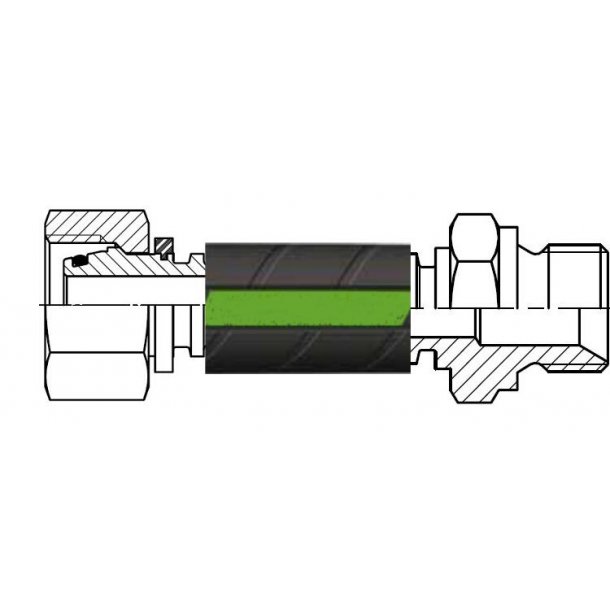 3/8" - Hydraulikschlauch (weiblich/mnnlich) - Metr./BSP 
