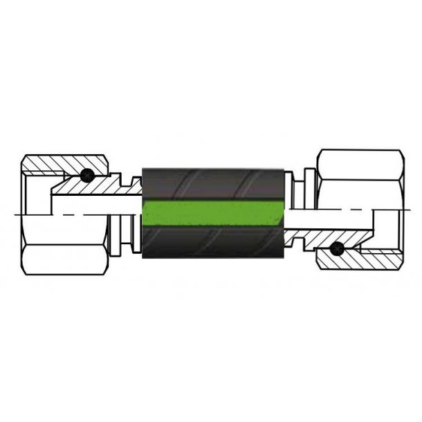 3/4" - Hydraulikslange - BSP/BSP (Hun/Hun) - 3/4" - (19 Mm) - EN857-2SC ...