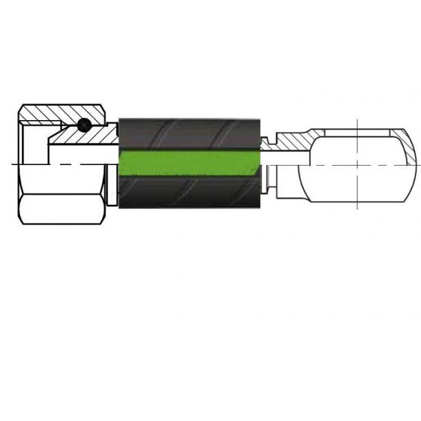 3/8" - Hydraulikslange (hun/banjo) - BSP
