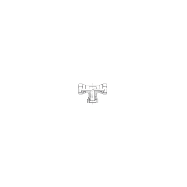 1/2" - T-stykke (hun)