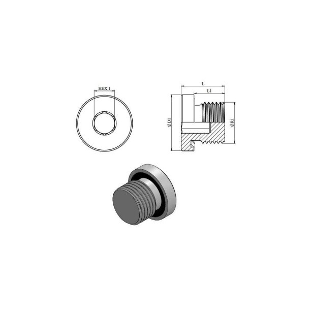 End plug, metric M20x1,5