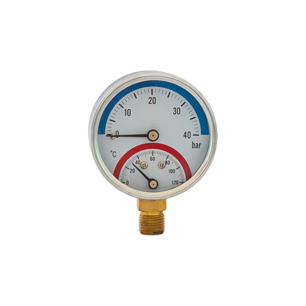Manometer mit Temperaturmesser 0-16 bar