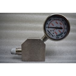 Hytrykksmanometer med adapter