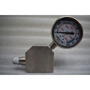 Hytrykksmanometer med adapter