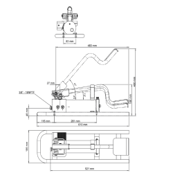 Hydraulische Fu�pumpe 2 Geschwindigkeiten � 700 bar