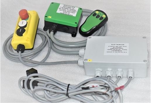 Electric control for double acting unit - 24 VDC battery operation with ...