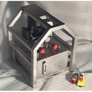 Hydraulik pumpestation med rustfri tank og ramme - 3 KW - 9 L/min 700 Bar