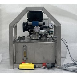 Hydraulikaggregat mit Tank und Rahmen aus Edelstahl - 3 KW - 9 L/min 700 Bar