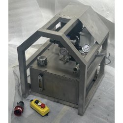 Hydraulikaggregat mit Tank und Rahmen aus Edelstahl - 3 KW - 9 L/min 700 Bar