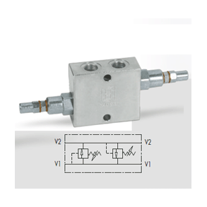 Doppelt Kreuzventil - Stoventil - 30L/min. 10-180 bar