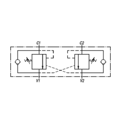 Lasthalte-Senkbremsventil 1/2" - Doppel