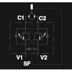 Lasthalte-Senkbremsventil mit 1/2" - Doppel