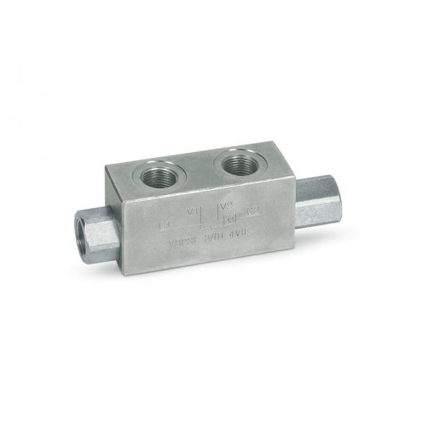 Pilot controlled check valve 1/4" - Single acting