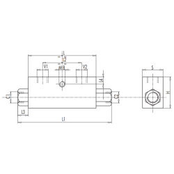 Pilotgesteuertes Rckschlagventil 3/8" - Einfachwirkend