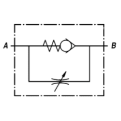 Durchflussregelventil 3/4" - Einstellbar - Freier Rckfluss