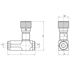Durchflussregelventil 3/4" - Einstellbar - Freier Rckfluss