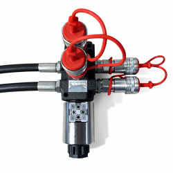 6/2 elektrisches Umschaltventil 24V mit Schnellkupplungen