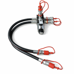 6/2 elektrisches Umschaltventil 24V mit Schnellkupplungen