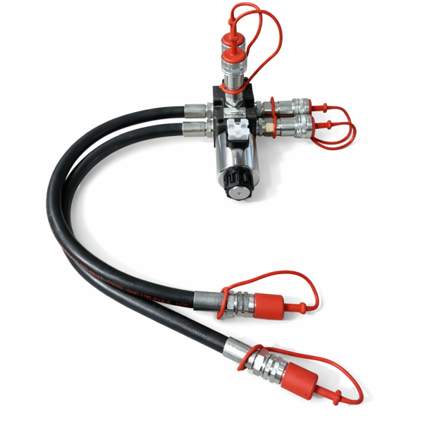 6/2 elektrisches Umschaltventil 24V mit Schnellkupplungen