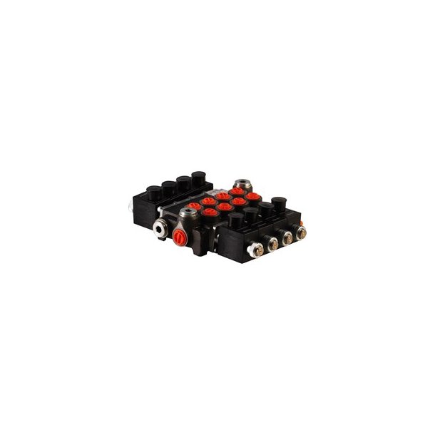Elektrisk manverventil - Dobbeltvirkende 4 seksjoner. 24V