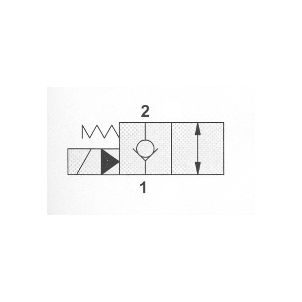 Cartridge valve 2/2 way NC 80 l/min 12 "1/2" connection