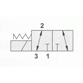 Kassettventil 3/2 vei 10 l/min 03 