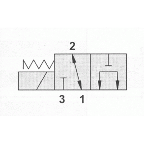 Kassettventil 3/2 vei 10 l/min 03 