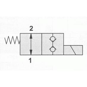 Kassettventil 2/2 vei NO 30 l/min 09 