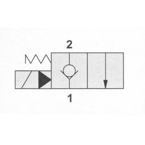 Kassettventil 2/2 veis NC 100 l/min 03 