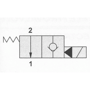Kassettventil 2/2 vei NO 25 l/min 06 