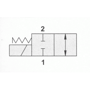 Kassettventil 2/2 veis NC 10 l/min 03 