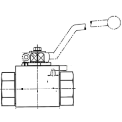 2-veis kuleventil - BSP trd 3/8" - Rustfritt