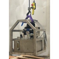 Hydraulik pumpestation med rustfri tank og ramme - 1,5 KW - 4,5 L/min 170 Bar