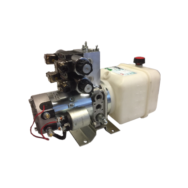 12V Mobil Hydraulikkstasjon med 2 x dobbeltvirkende funksjon 