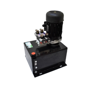 Hydraulikstation - 3 KW - 8,5 L/min - 2xdobbeltvirkende ventiler, incl. omlber ventil