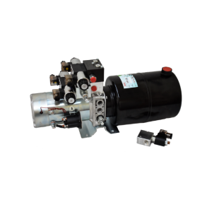 24V Mobil Hydraulikkstasjon - 7 L/min - For snplog - Horizontal tank