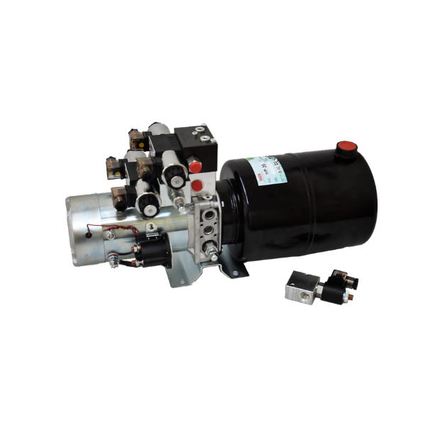 24V Mobil Hydraulikkstasjon - 7 L/min - For snplog - Horizontal tank